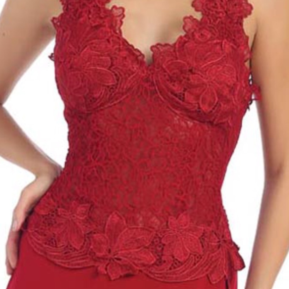 May Queen V-Neck Prom Dress,Trumpets Mermaid Train - Picture 6 of 8